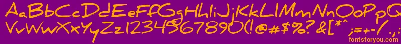 Danielbd Font – Orange Fonts on Purple Background