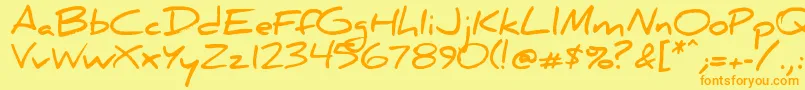 Danielbd Font – Orange Fonts on Yellow Background