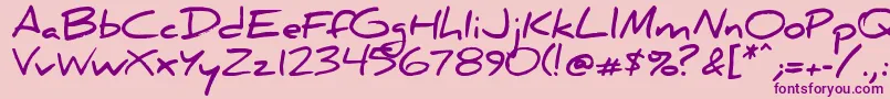 Danielbd-fontti – violetit fontit vaaleanpunaisella taustalla