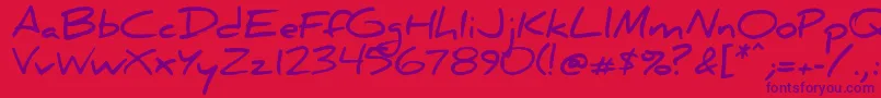 Danielbd Font – Purple Fonts on Red Background