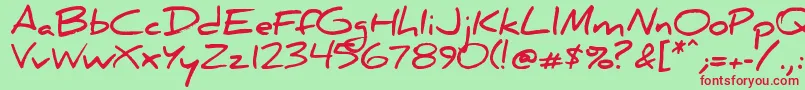 Danielbd Font – Red Fonts on Green Background