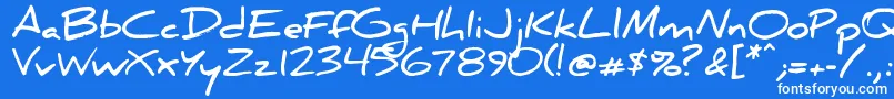 Danielbd-fontti – valkoiset fontit sinisellä taustalla