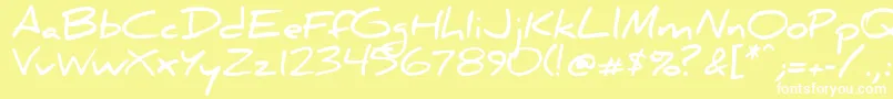 Шрифт Danielbd – белые шрифты на жёлтом фоне