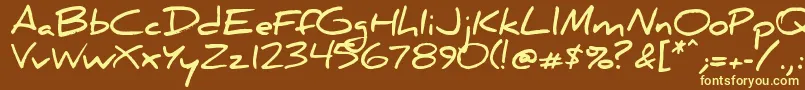 Danielbd Font – Yellow Fonts on Brown Background