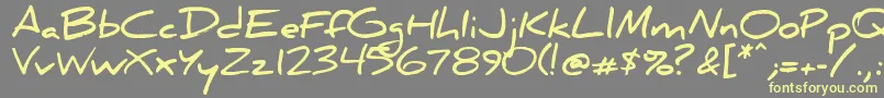 Danielbd-fontti – keltaiset fontit harmaalla taustalla