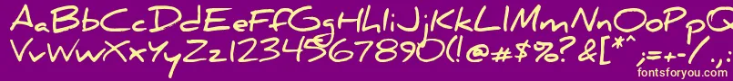 Danielbd-fontti – keltaiset fontit violetilla taustalla