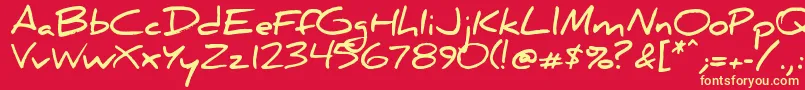 Danielbd Font – Yellow Fonts on Red Background