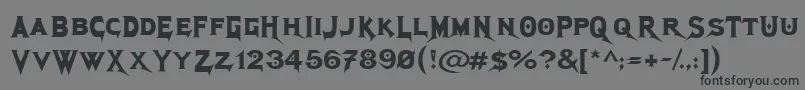 Megadeth Font – Black Fonts on Gray Background