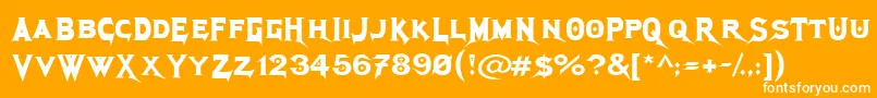 Megadeth Font – White Fonts on Orange Background