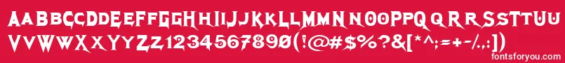 Megadeth Font – White Fonts on Red Background