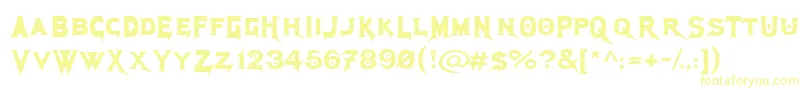 Megadeth Font – Yellow Fonts on White Background