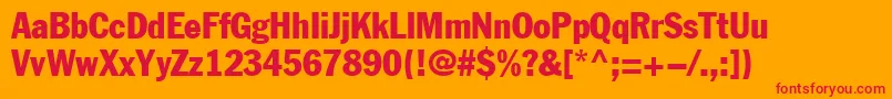 FgtCb Font – Red Fonts on Orange Background