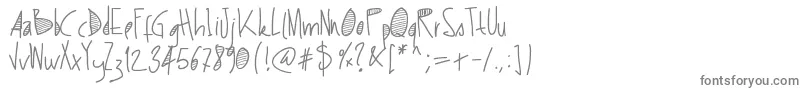 フォントPwstripes – 白い背景に灰色の文字