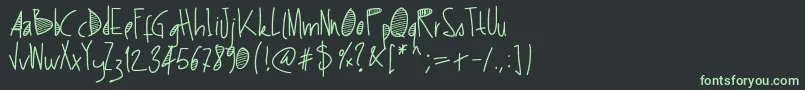 Pwstripes Font – Green Fonts on Black Background