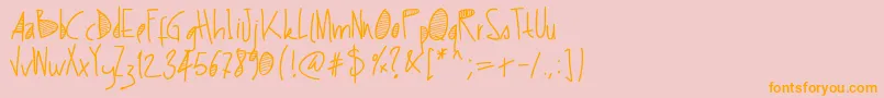 Pwstripes Font – Orange Fonts on Pink Background