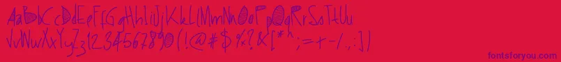 Pwstripes Font – Purple Fonts on Red Background