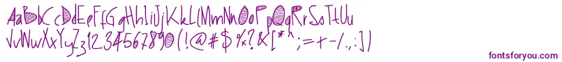 Шрифт Pwstripes – фиолетовые шрифты на белом фоне