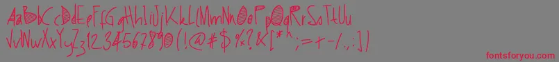 fuente Pwstripes – Fuentes Rojas Sobre Fondo Gris