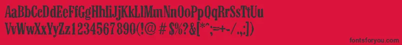 ColonelantiqueMediumRegular Font – Black Fonts on Red Background
