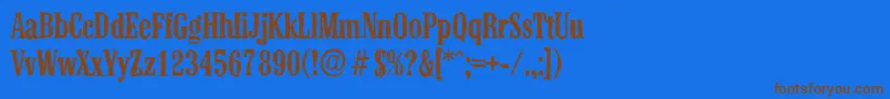 ColonelantiqueMediumRegular Font – Brown Fonts on Blue Background