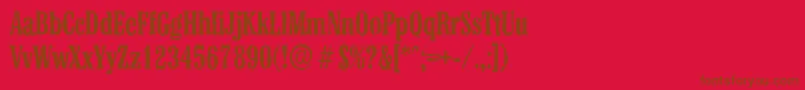 ColonelantiqueMediumRegular Font – Brown Fonts on Red Background