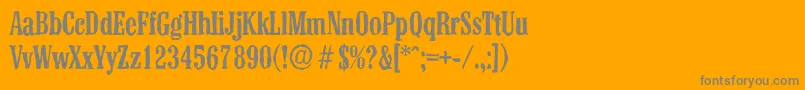 ColonelantiqueMediumRegular-Schriftart – Graue Schriften auf orangefarbenem Hintergrund