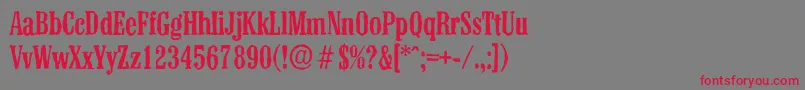 ColonelantiqueMediumRegular Font – Red Fonts on Gray Background