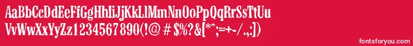 ColonelantiqueMediumRegular Font – White Fonts on Red Background