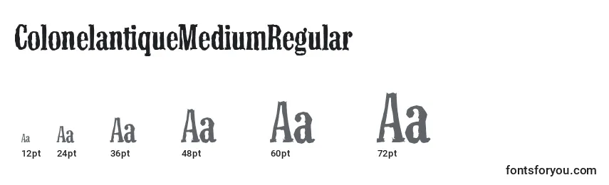 ColonelantiqueMediumRegular Font Sizes