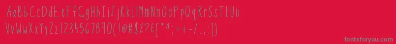 Kbsothinteresting Font – Gray Fonts on Red Background