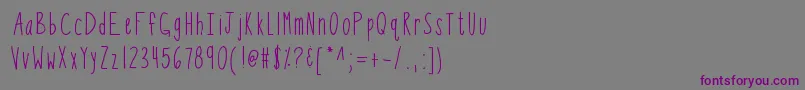 Kbsothinteresting Font – Purple Fonts on Gray Background