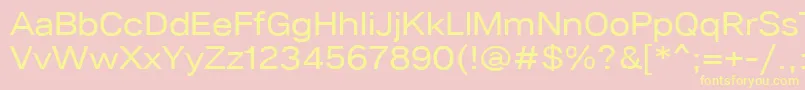 Lunchtype24RegularExpanded Font – Yellow Fonts on Pink Background