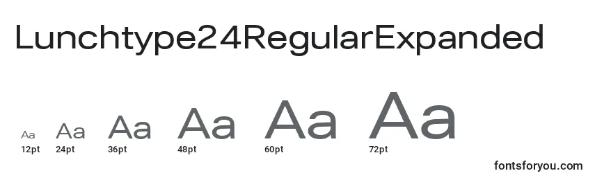 Lunchtype24RegularExpanded Font Sizes