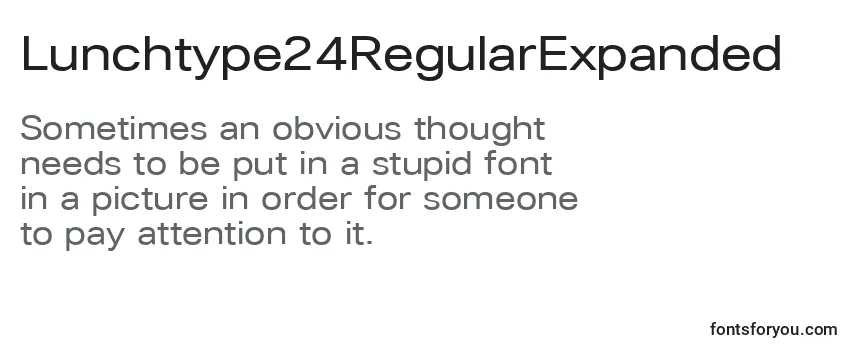 Lunchtype24RegularExpanded Font
