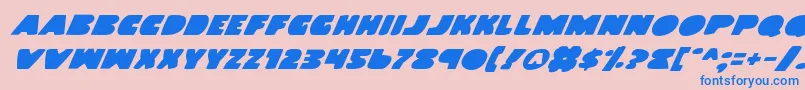 Landwv2i Font – Blue Fonts on Pink Background