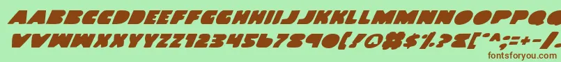 Landwv2i Font – Brown Fonts on Green Background