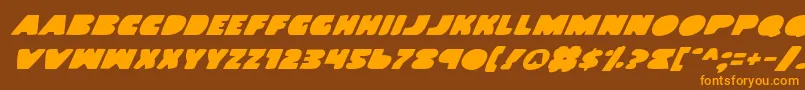 Landwv2i Font – Orange Fonts on Brown Background