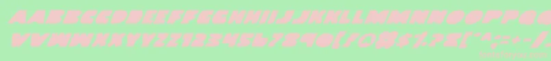 Landwv2i-Schriftart – Rosa Schriften auf grünem Hintergrund