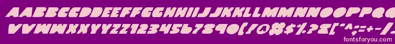 Landwv2i Font – Pink Fonts on Purple Background