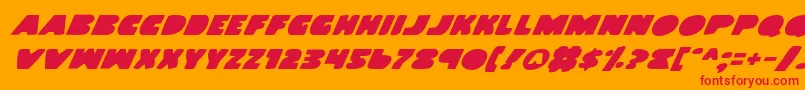 Landwv2i Font – Red Fonts on Orange Background