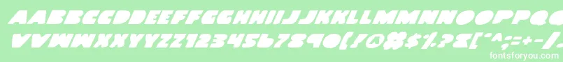 Landwv2i Font – White Fonts on Green Background