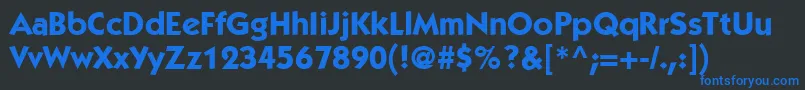 ItcKabelLtBold Font – Blue Fonts on Black Background