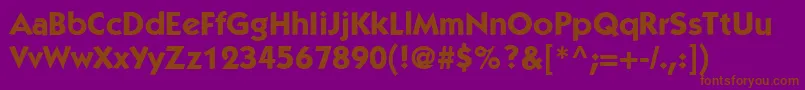 ItcKabelLtBold-Schriftart – Braune Schriften auf violettem Hintergrund