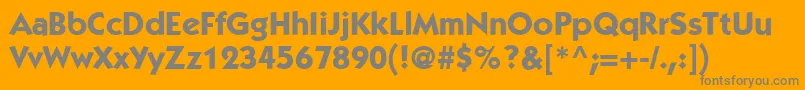 ItcKabelLtBold Font – Gray Fonts on Orange Background