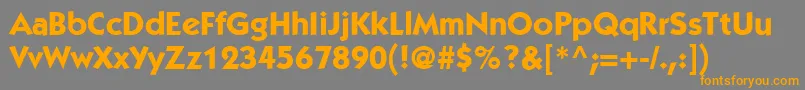 ItcKabelLtBold Font – Orange Fonts on Gray Background