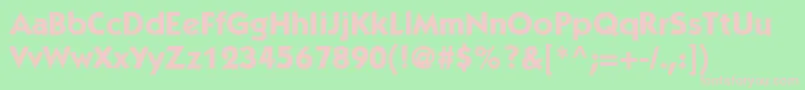 Шрифт ItcKabelLtBold – розовые шрифты на зелёном фоне