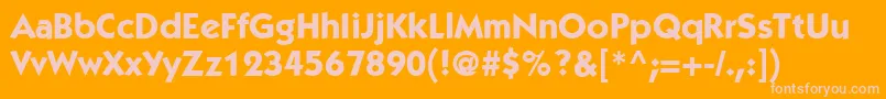 ItcKabelLtBold-Schriftart – Rosa Schriften auf orangefarbenem Hintergrund