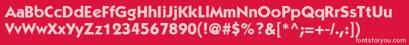 ItcKabelLtBold Font – Pink Fonts on Red Background