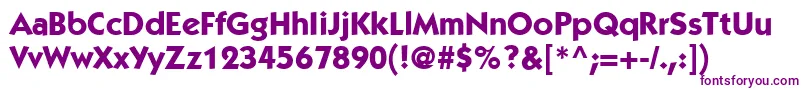 ItcKabelLtBold-fontti – violetit fontit valkoisella taustalla
