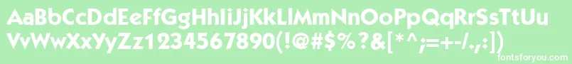 ItcKabelLtBold Font – White Fonts on Green Background